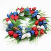 Garland Simulation Tulip Garland Door Ring Decoration Flower Silk Flower Simulation Flower Wall Decoration Pendant