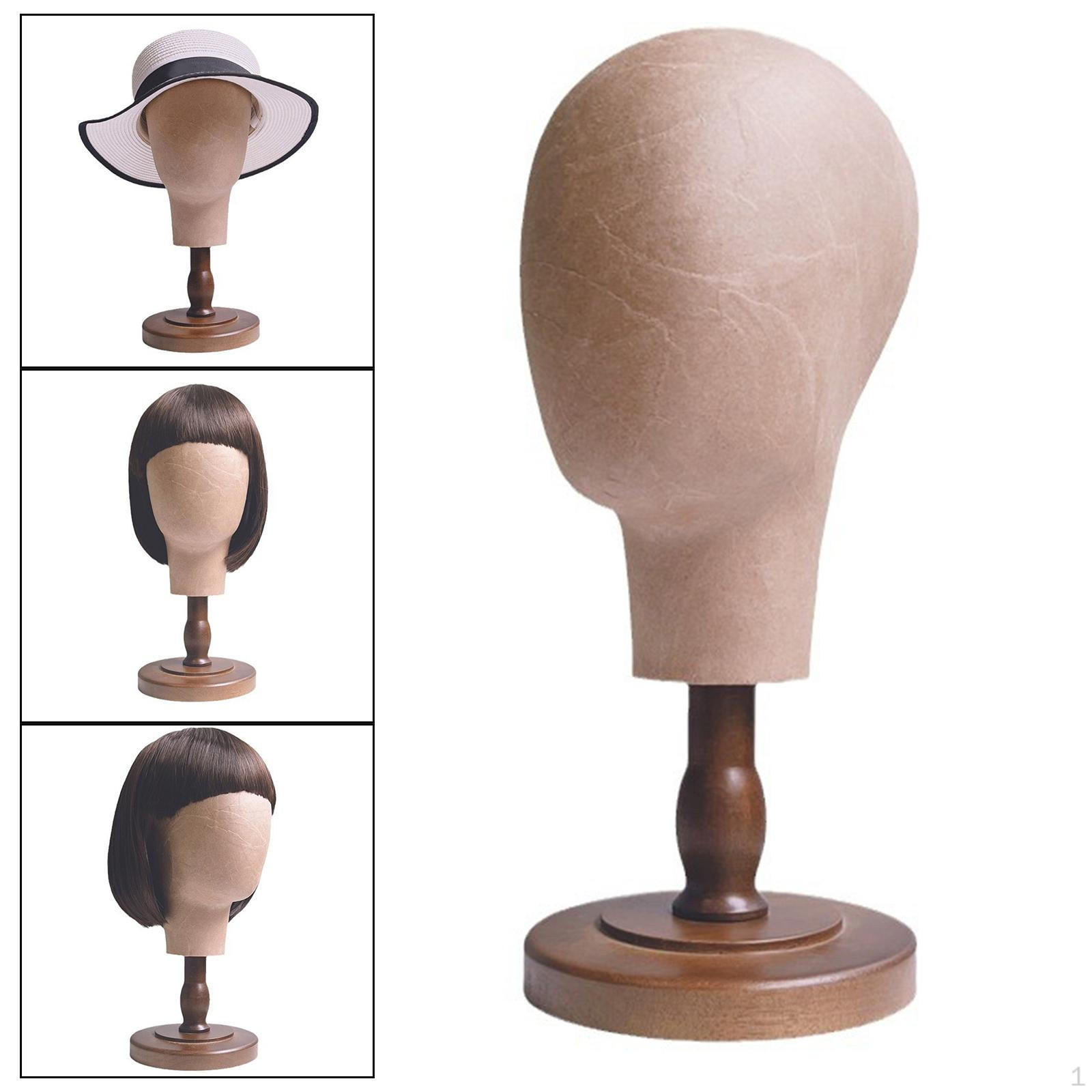 

Стеллаж для хранения шапок манекена, профессиональная портативная подставка для париков, головных уборов и подставки для наушников dark brown base