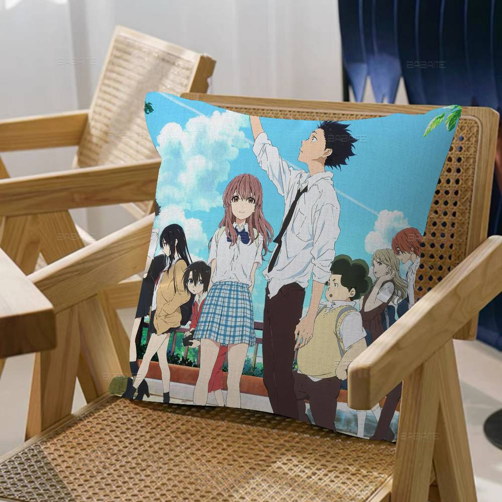 A Silent Voice Pillow Gift Home Office Decoration Bedroom Sofa Car Cushion Cover Case 45x45