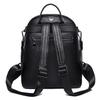 Leather women's backpack new trendy college style casual lychee pattern first layer cowhide backpack