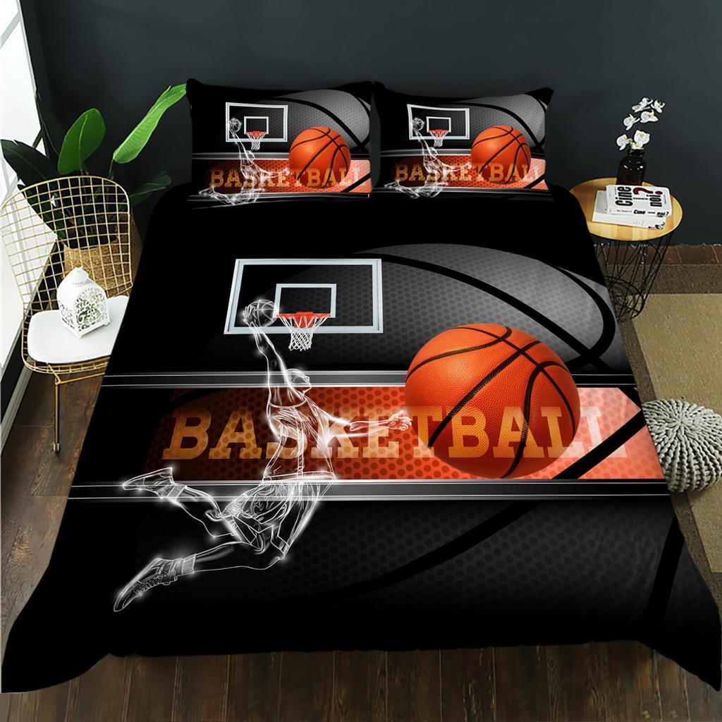 Basketball quilt cover bedding sports theme 3D digital printing three or four-piece set