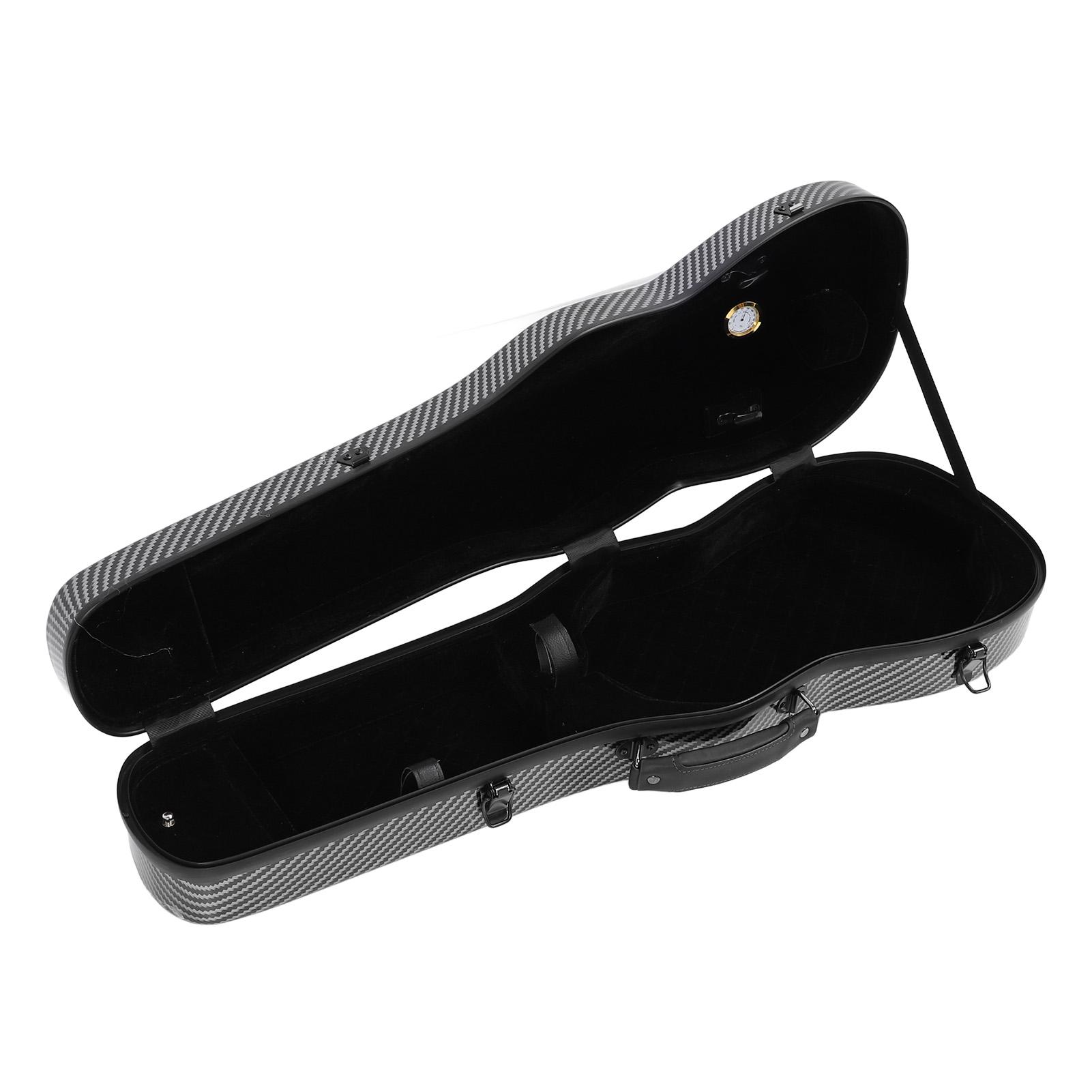 4 4 Футляр для скрипки Черный Углеволокно Ударопрочный Легкий Мягкая подкладка Коробка для хранения скрипки
