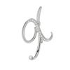 Alloy Letter Brooch with Embedded Crystals Elegant Alphabet Pin Suitable for Formal and Casual Wear Stylish Metal Letter Accessory