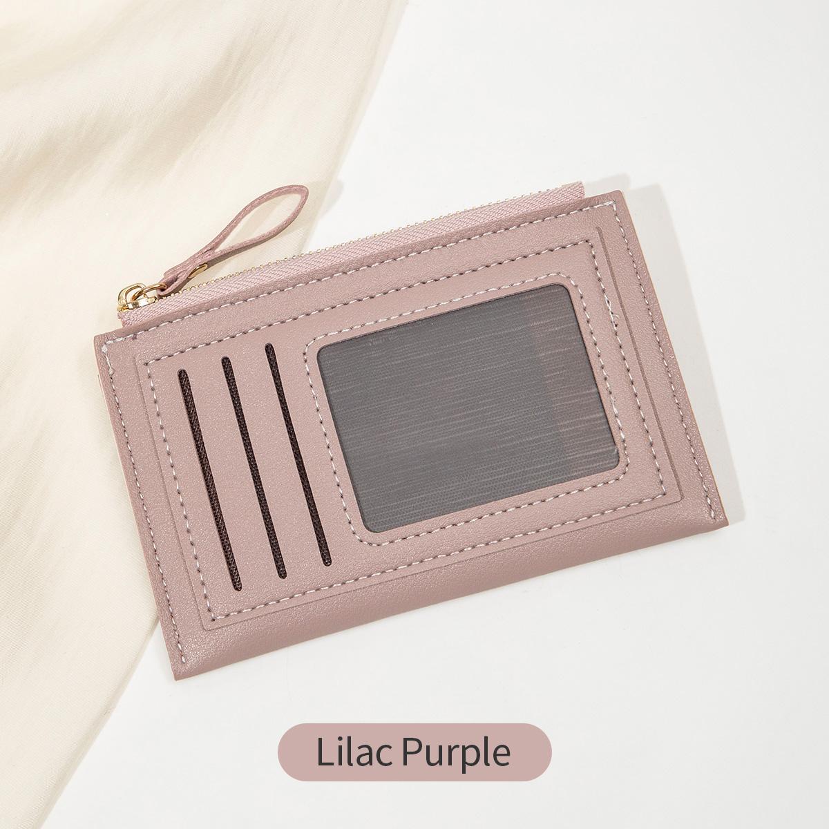 

Minimalist ultra-thin coin wallet fashionable and portable PU leather wallet multifunctional credit card clip zipper card holder
