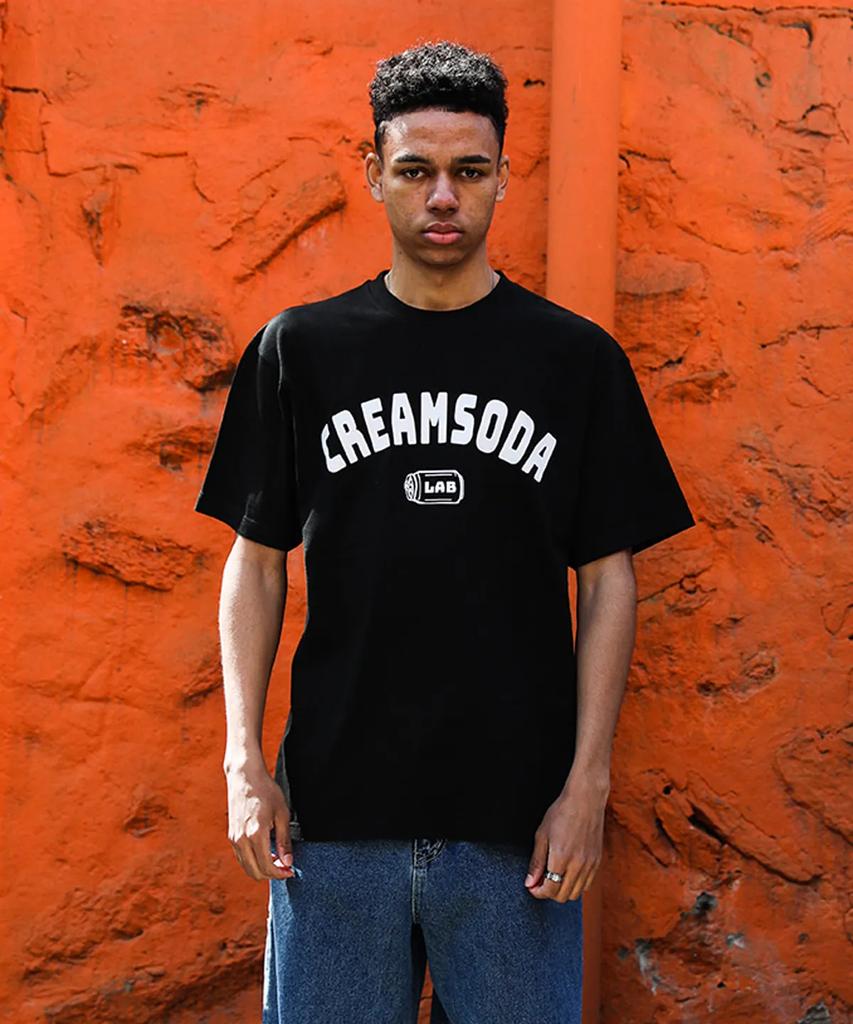 CREAM SODA LAB [2Pack] Ozzy Acro Logo Short Sleeve T-Shirt White (Black) Black (White)