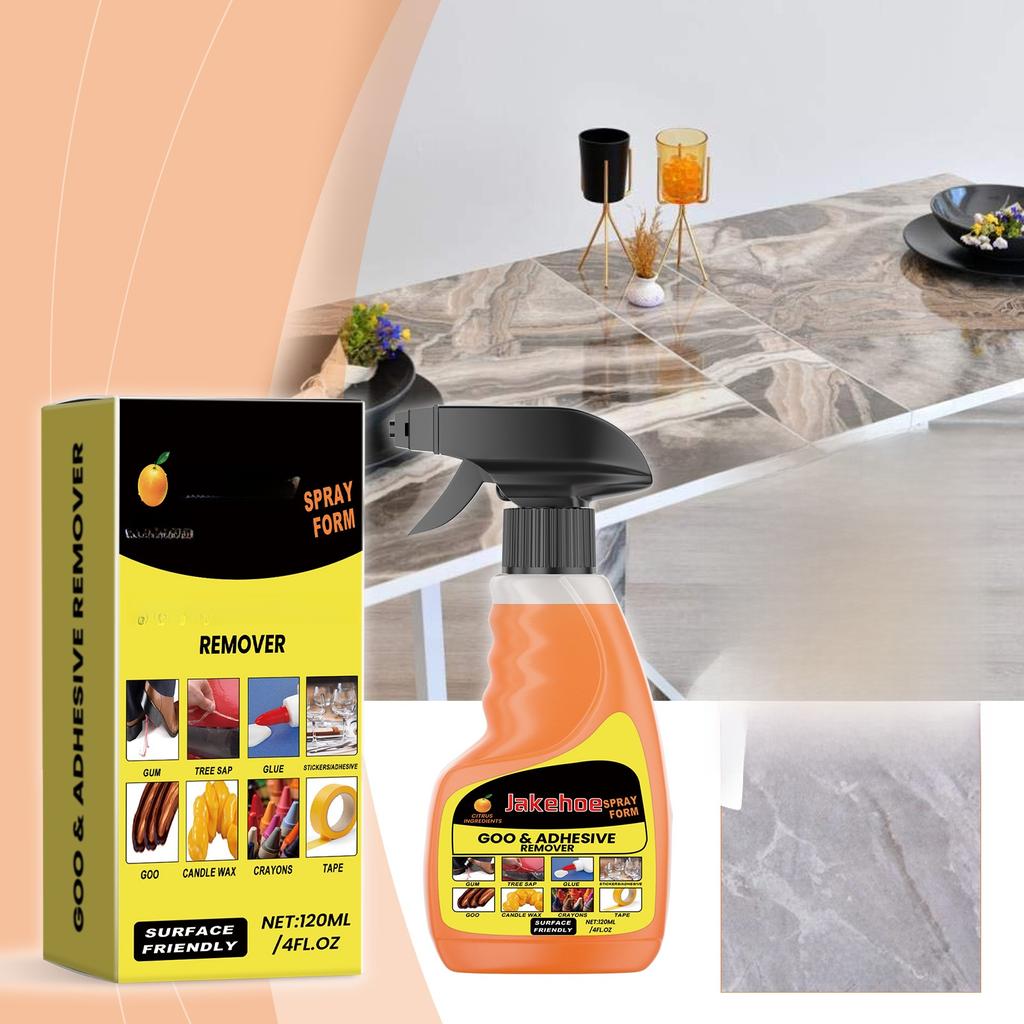 Multi-Purpose Adhesive Remover Spray 120ml Powerful Glue Sticky Residue Cleaner for Stickers Labels Tapes
