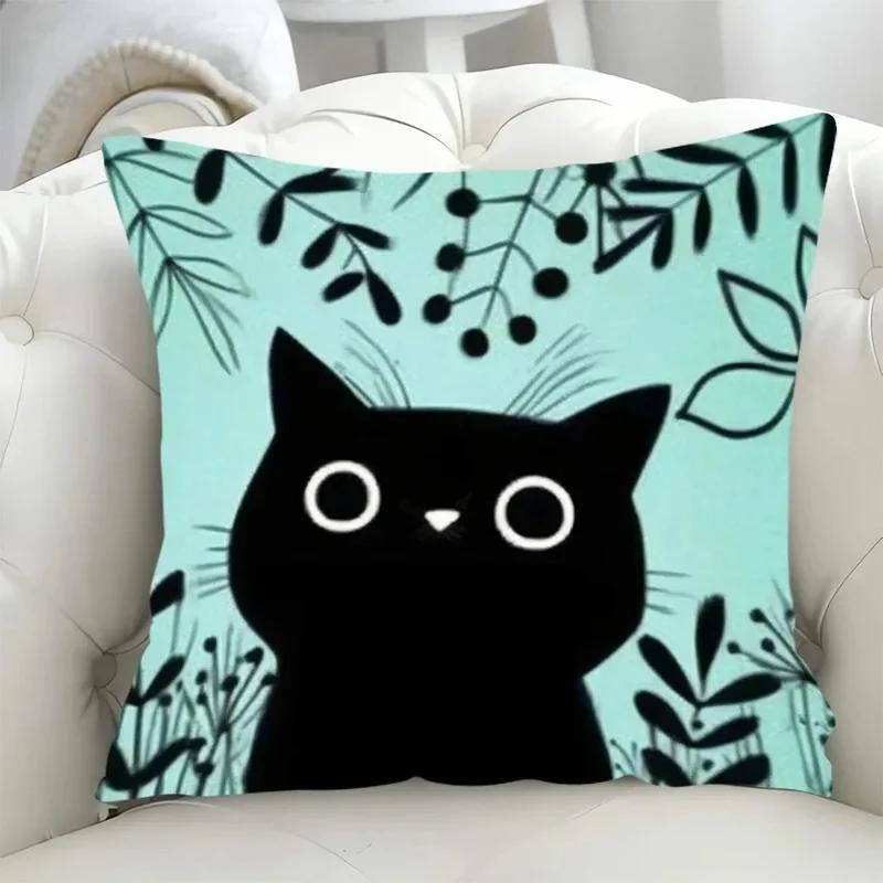 Car Living Room Sofa Cushion Cover Simple Couple Character Scene Pillow Cover Luxury Home Decoration Pillow Cover