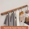 Log Style Wooden Wall-Mounted Coat and Clothes Hook