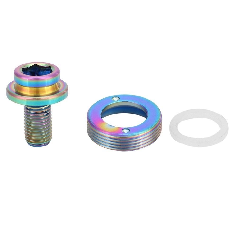 Durable M8x15mm Bicycle Crank Bolt Titanium Alloy Lightweight Square Taper Crank Bolt Crank Arm Fixing Bolt Bicycle Repair