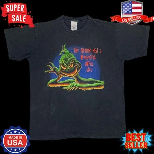 Vintage Dr. Seuss  The Grinch Had A Wonderful Awful Idea  Seuss T-Shirt, S-5XL XL