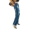 MLB Jeans Unisex Blue Moderate Straight Fit Pants 3LDPB0334-50INS