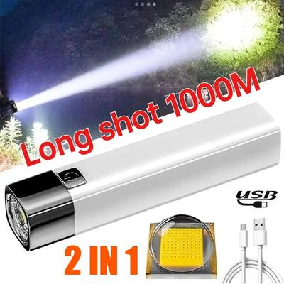 Mini přenosná super jasná LED svítilna pro domácnost Venkovní voděodolné osvětlení s dlouhým dosahem Silné světlo Malé bílé zábleskové světlo