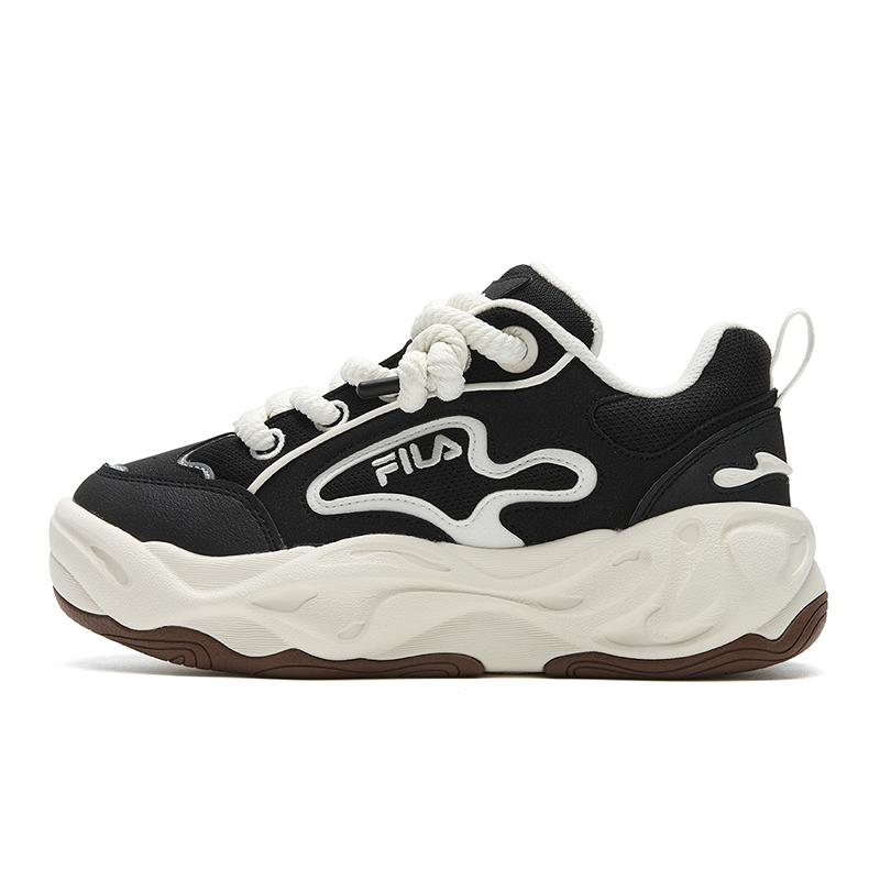 FILA BROOK 2 Abrasion Resistant Lightweight Height Increasing Low top Skateboard Shoes Women s Black White F12W541201FBW 36.5