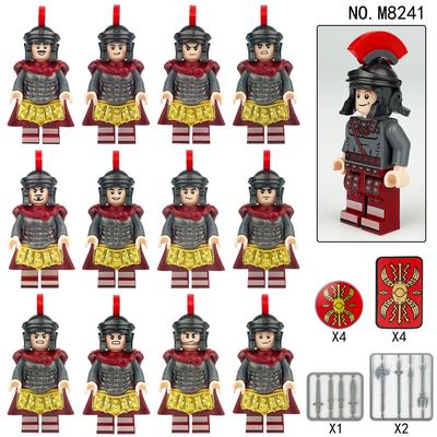 12 Stück Mittelalter Serie Römischer Legionär Soldat Figur Bausteine Spielzeug