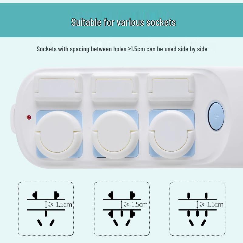 Childproof Socket Safety Caps - Baby Plug and Power Strip Covers