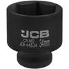 JCB Impact Socket 1/2" 34mm 6-Point Cr-Mo Socket Wrench