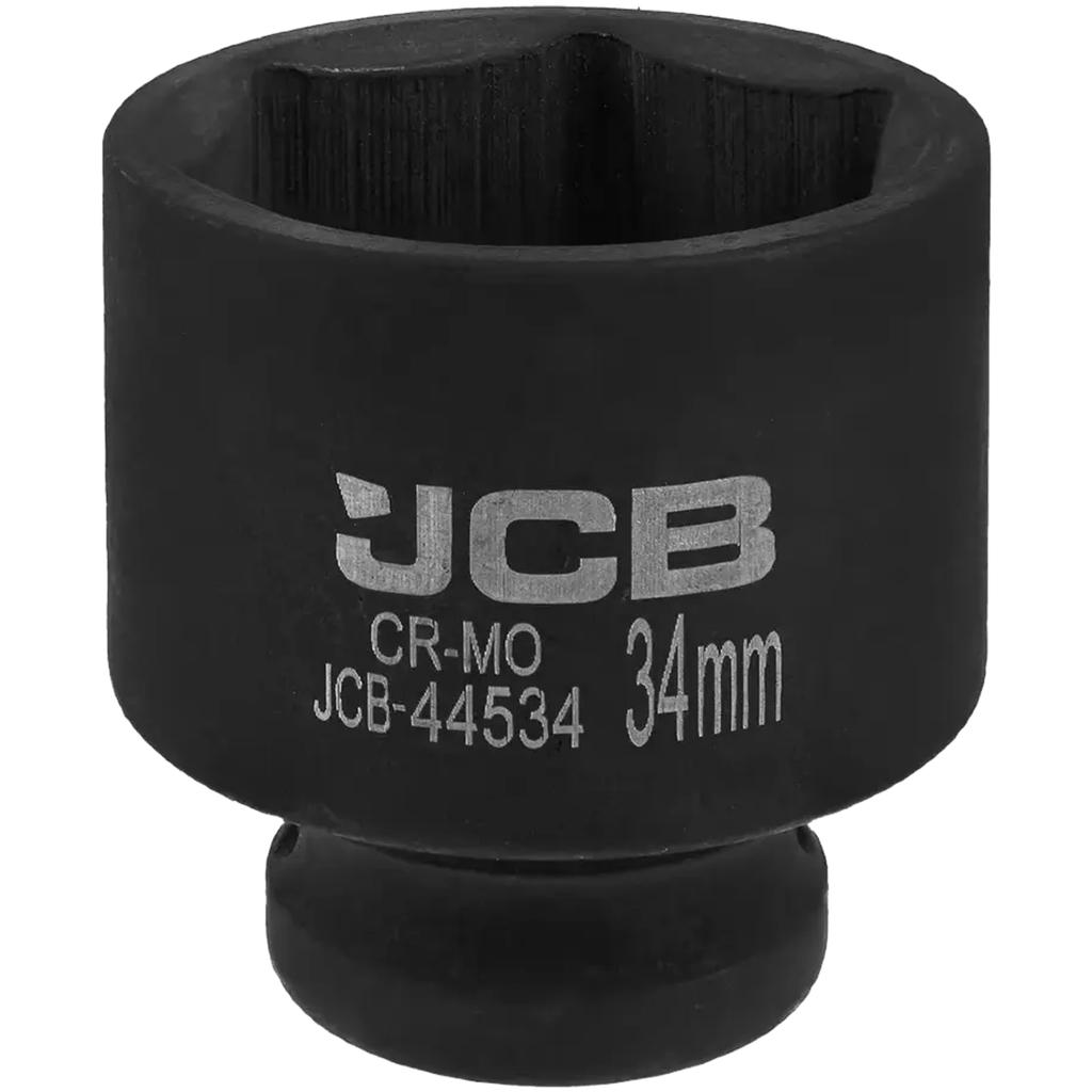 JCB Impact Socket 1/2" 34mm 6-Point Cr-Mo Socket Wrench
