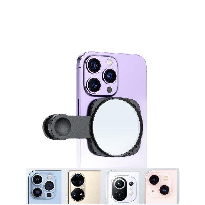 Miroir Selfie Vlog d'Influenceur: Outil de Photographie Mobile pour le Streaming en Direct et Réflexion de la Caméra Arrière