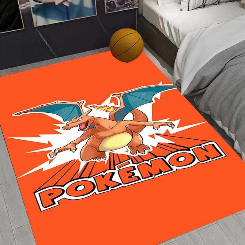 Charizard Charmander Pokemon Living Room Non-Slip Area Rug Soft Carpet for Bedroom Kids Playroom Sofa,Home Decor Doormat Gift-22