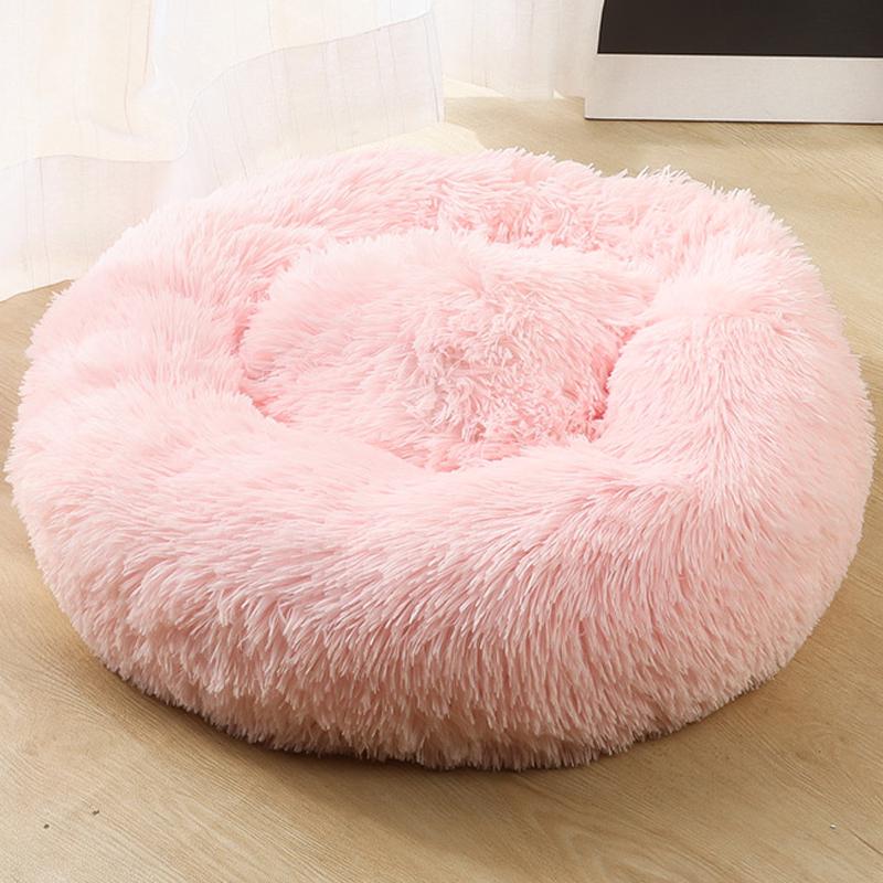 light pink dog bed