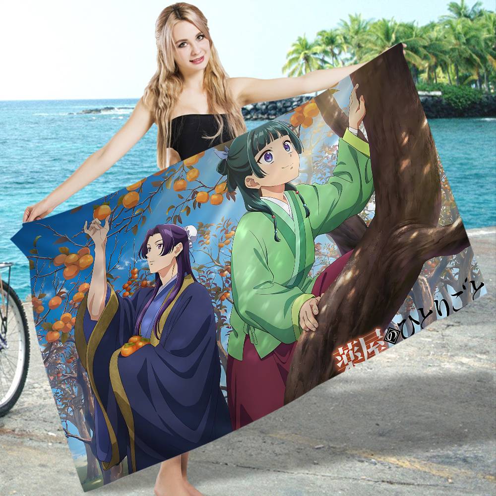 Anime The Apothecary Diaries Microfiber Printed Beach Towel Mountain Climbing Yoga Beach Swimming Running Absorbent Soft Towel