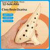 Strumento Ocarina Professionale in Resina a 12 Fori Per Strumento Ocarina Ocarine Tono Do Alto Amante della Musica Principiante