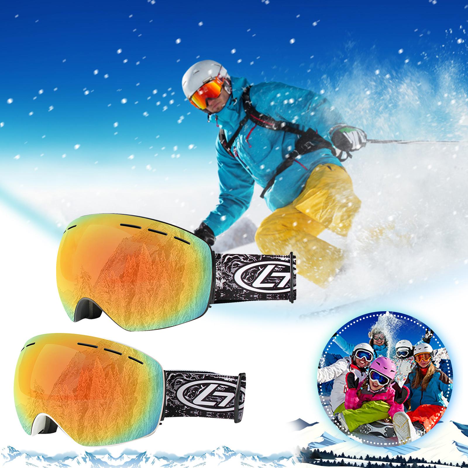 

Двухслойные противотуманные уличные лыжные очки для взрослых, окуляр A