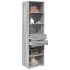 VidaXL Buffet haut sonoma gris 50x42,5x185 cm bois d'ingénierie, buffet, placard, armoire latérale, armoire, armoire de 3281460