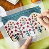 1 Stück 3D Stickerei Kreuzstich Ct-Stoff Plastik-Gitterstück Handgefertigter Basisstoff DIY Nähstickerei-Blatt Gewebte Handarbeiten