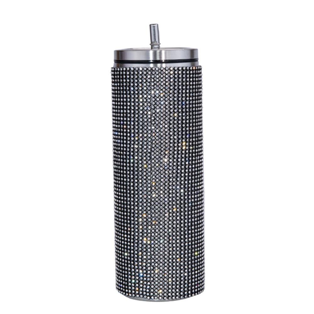 Bling Rhinestone Thermos Bottles Leopard Print Vacuum Flasks  Outdoor Activities