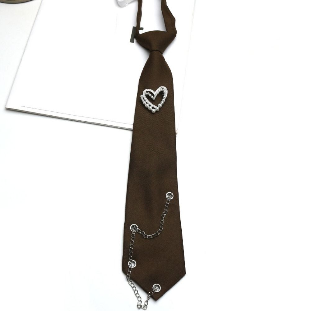 Tassels Long Necktie Black Shirt Tie Elegant Love Heart Tie  Students