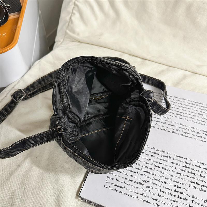 Denim Mobile Phone Bag Letter Shoulder Crossbody Bag