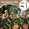 Bald Cap Bald Caps with Glasses Fancy Toys Cosplay Funny Headwear for Ladies Cosplay Performance Theater Party Halloween Stage