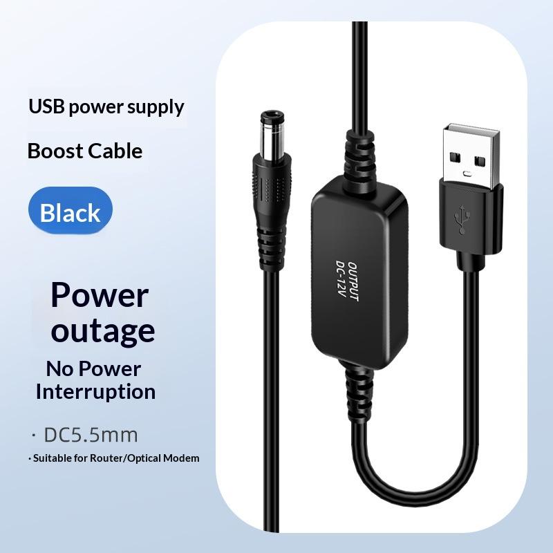 Wifi To Powerbank Cable Connector 5V To 12V Usb Converter Cord For Wifi Router Fan Speaker
