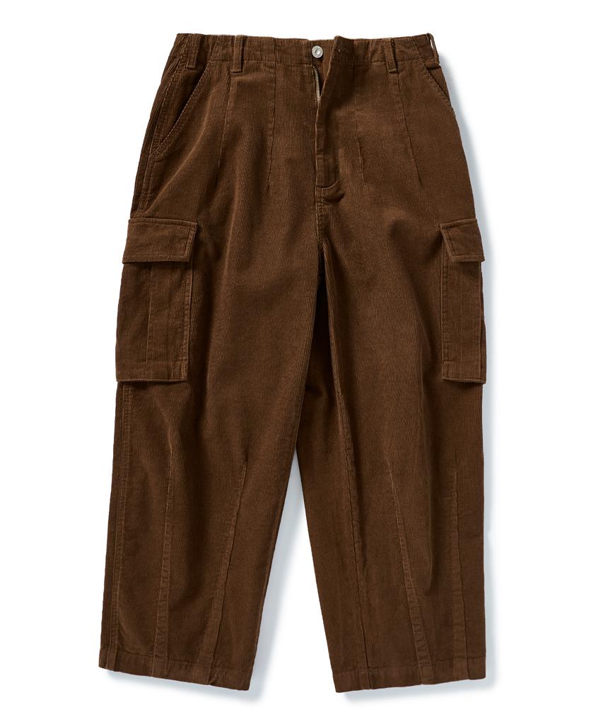 MINIMALPROJECT Wide Cargo Pocket Corduroy Pants Mpt116 [Brown]