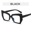 Retro color matching cat eye flat glasses women, European and American ins anti-blue light glasses frame polygonal fashion glasses tide