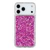 For iPhone 17 Pro Case Rhinestone Edge Glitter Epoxy TPU Phone Cover
