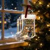 Decorative Money Hanging Tag Christmas Stocking Holder, Clear Cash Gift Clip Ornament for Tree Novelty Decor, Transparent Bill Display Pendant Giving