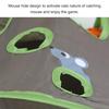 Gjemsel mus Katteleke 9 hull Interaktiv Pet Cat Teaser Trening med Bell Ball Folding