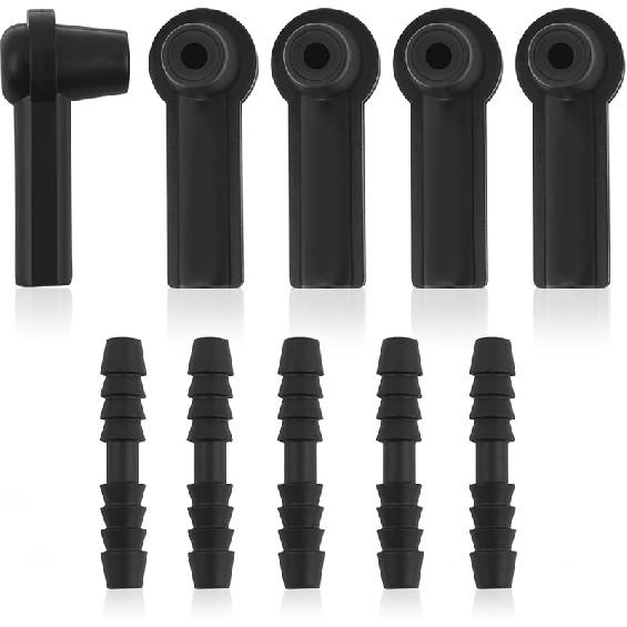 5PCS Brake Bleeder Kit Connector,Brake Fluid Bleeder Kit Bleeding Adapter Joint For Quick Brake Fluid/Air Changes,Brake Bleeder Hose Connector Fit