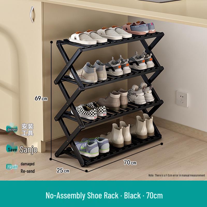 Compact Foldable Shoe Rack: Multi-Layer, No-Install, Space-Saving Storage for Indoor Entrances.