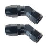 Cooler Hose End Adapter, 45°, Set of 2, Aluminum, Fittings, AN4, AN6, AN8,