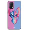 Case - MANIACASE - Oppo A95 - Silicone TPU - Stitch & Pattern; Angel - Black (blue/pink)