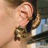 Titanium steel flower stud earrings niche earrings stainless steel non-fading earrings