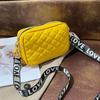Women Bag Spring And Autumn New Lingge Shoulder Bag Korean Crossbody Bag Fashion Simple Letter Broadband Mobile Phone Bag
