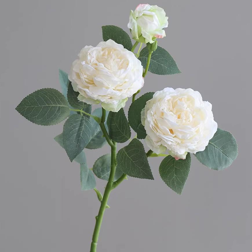 Artificial Retro Roses Flower Arrangement for Living Room, Hotel, or Dining Table - Elegant Entrance Hall Bouquet Decoration