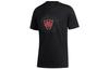 T Shirts Men's Black Crew Neck Moderate Straight Fit GE4126