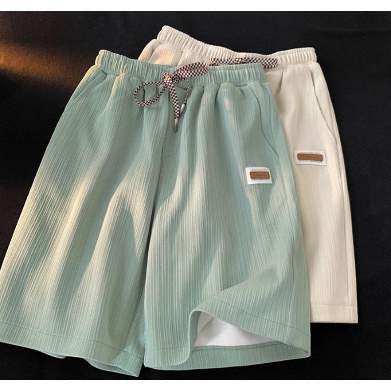 

Новые летние брюки с пятью точками, повседневные спортивные брюки из ледяного шелка для женщин, свободные облегающие брюки с широкими штанинами, маленькие шорты XXL зелёный