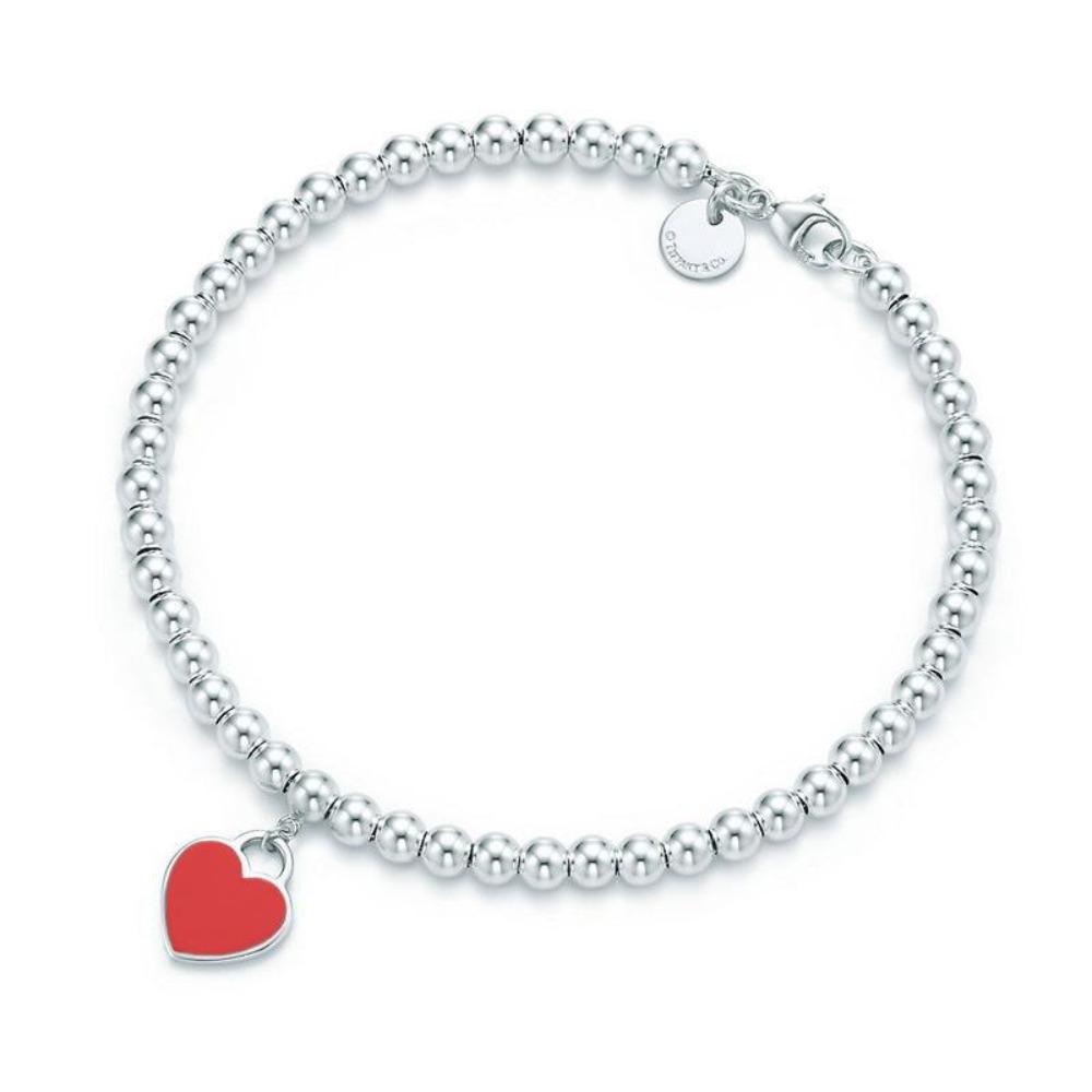 Love Necklace Women's Red Heart Oil Drip Enamel Blue Clavicle Chain Double Heart Pendant