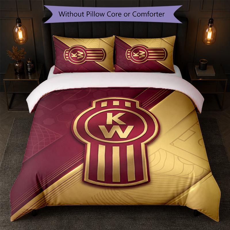 Set Biancheria da Letto Kenworth Stampa 3 Pezzi Copripiumino con Due Federe Biancheria da Letto Morbida per Camera da Letto Domestica